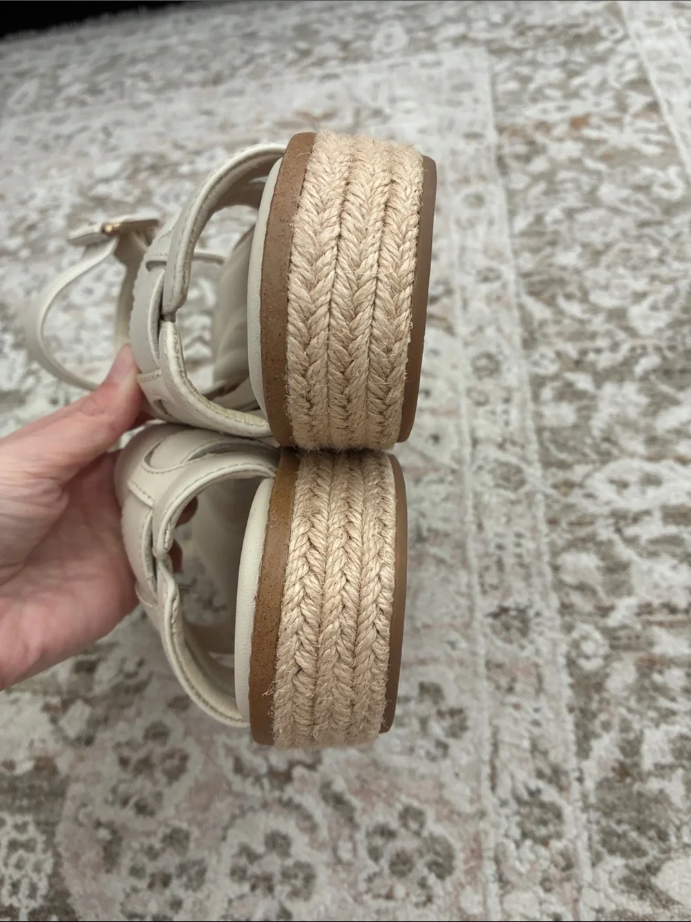 Clark’s coledale strap cream leather espadrilles - Picture 3 of 7
